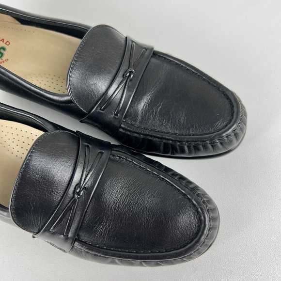 SAS Easier Comfort Shoes Tripad Slip On Loafer Black Leather size 9S Slim - Picture 8 of 16